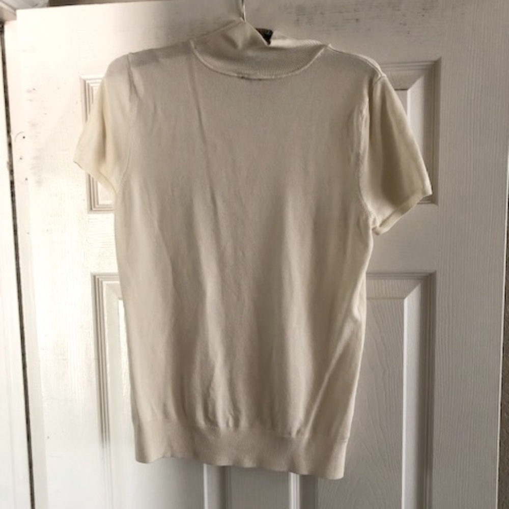 White Short Sleeve Sweater